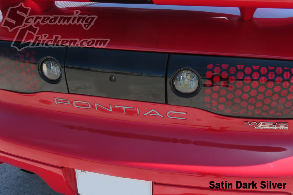 1993-2002 Firebird "Pontiac" Rear Bumper Lettering Inlay- dark silver