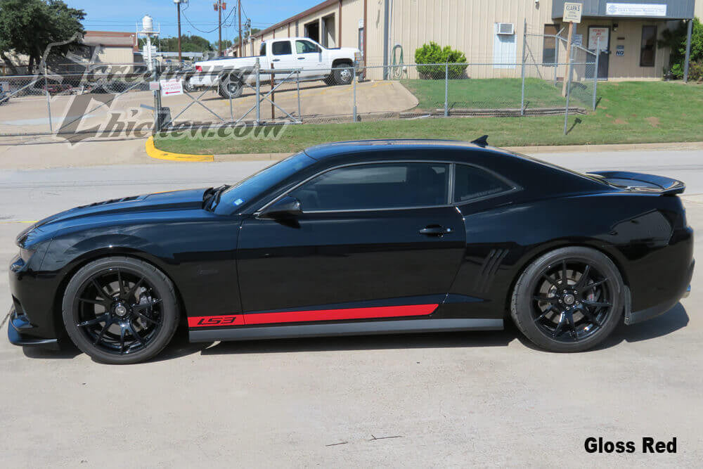 2010-15 Camaro Rocker Stripes- gloss red