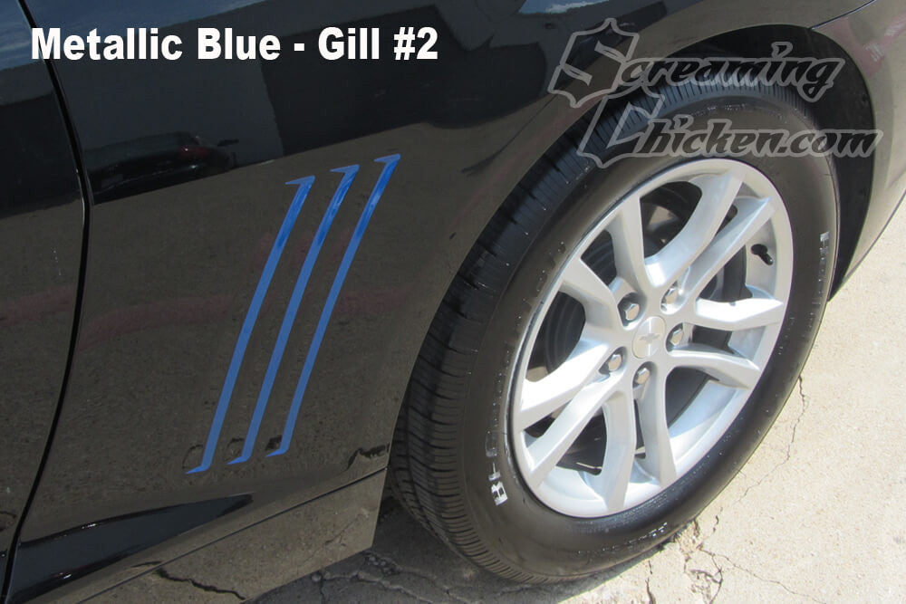 2010-15 Camaro Gills- type 2 electric blue