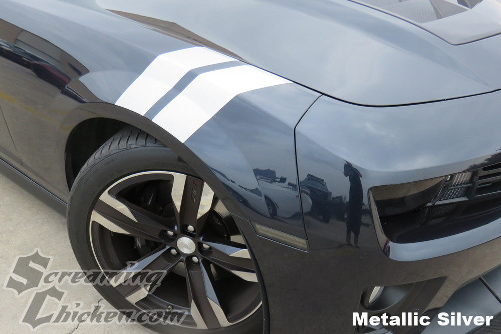 2010-15 Camaro Hash Mark Stripes in Metallic Silver