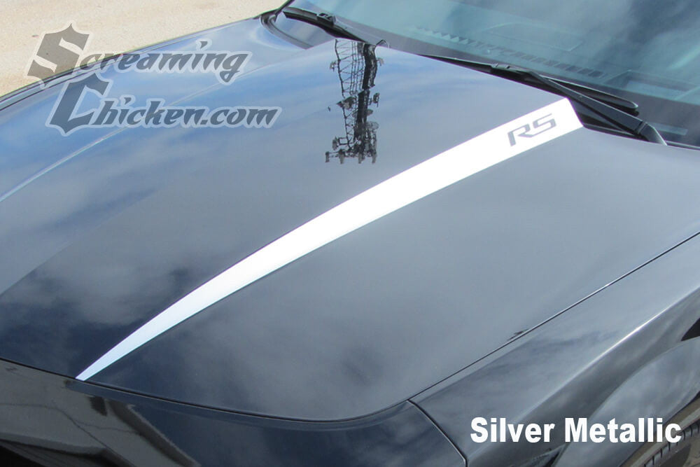 2010-15 Camaro Hood Spears- silver metallic