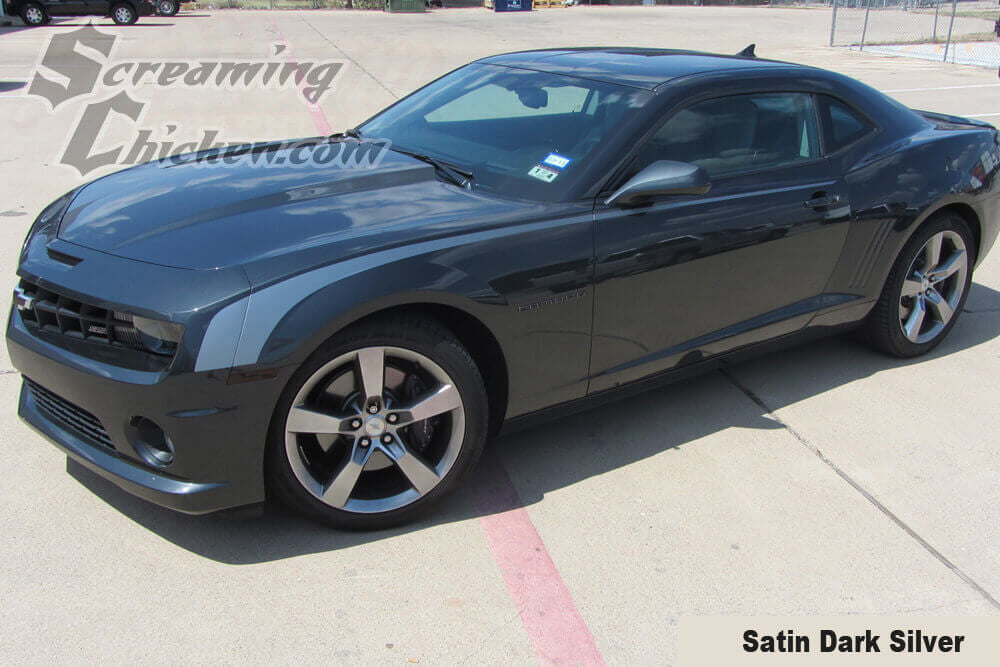 2010-13 Camaro Hockey Stripes- dark silver