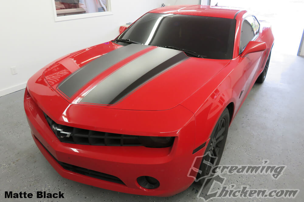 2010-13 Camaro Rally Stripes- matte black 2
