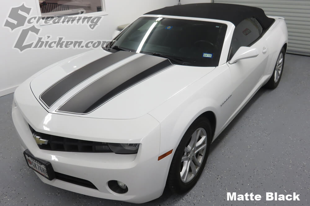 2010-13 Camaro Rally Stripes- matte black 1