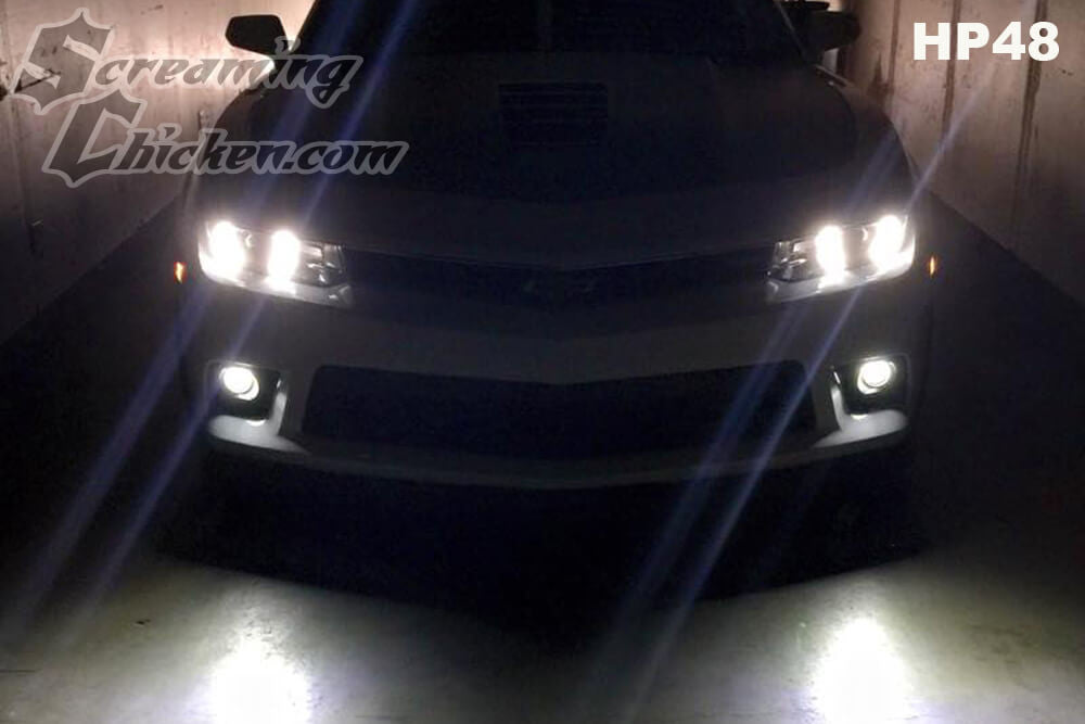2014-15 Camaro LED Fog Light Bulbs- HP48 illuminated