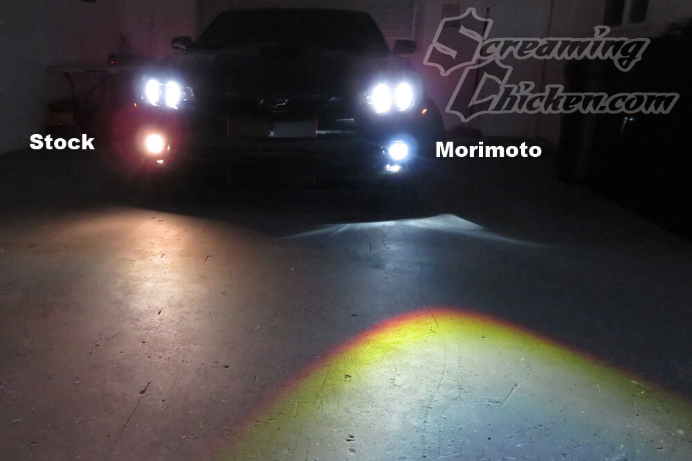 2014-15 Camaro Morimoto XB Fog Lights- comparison