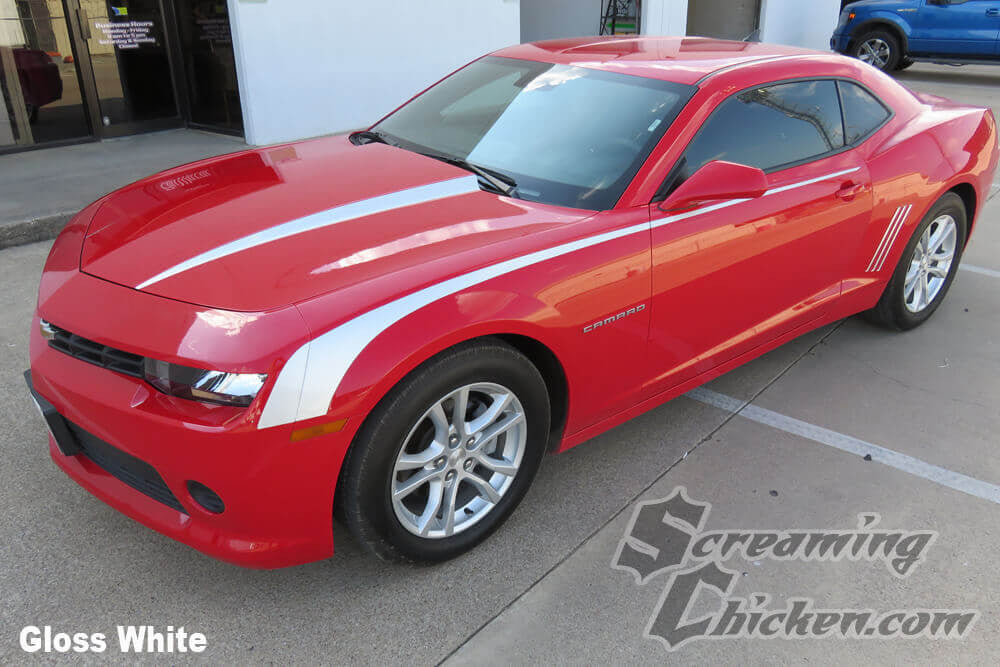 2014-15 Camaro Hockey Stripes- gloss white