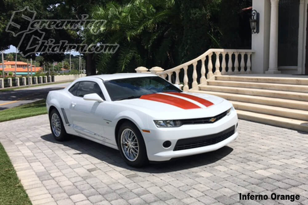 2014/15 Camaro V6 Rally Stripes- inferno orange