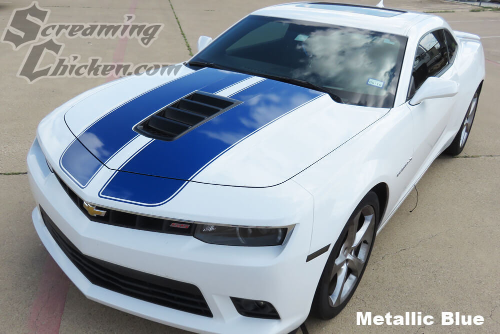 2014-15 Camaro SS Rally Stripes- metallic blue