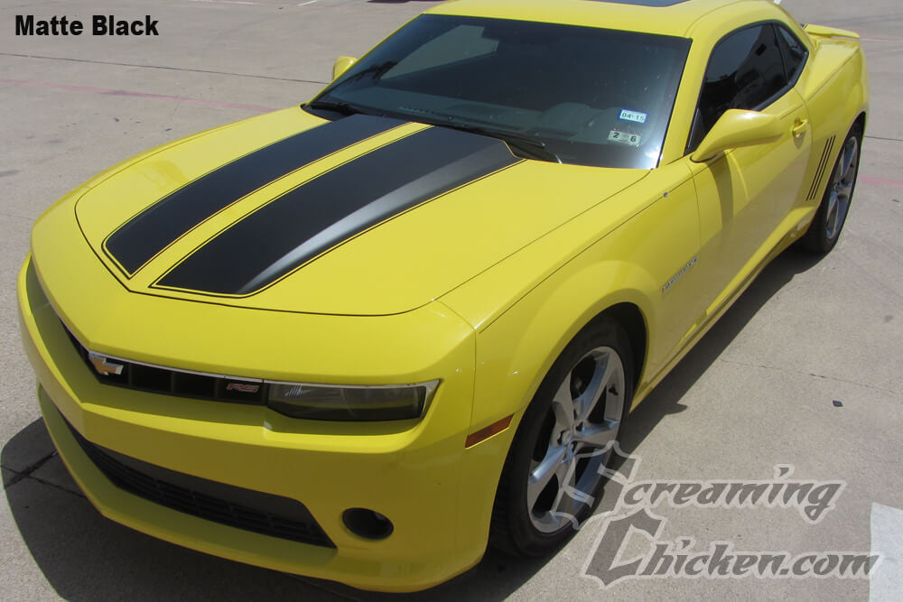 2014-15 Camaro V6 Rally Stripes- matte black 2