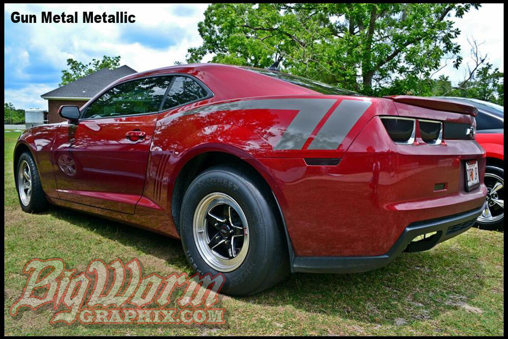 2010-15 Camaro COPO Style Quarter Stripes- gun metal metallic