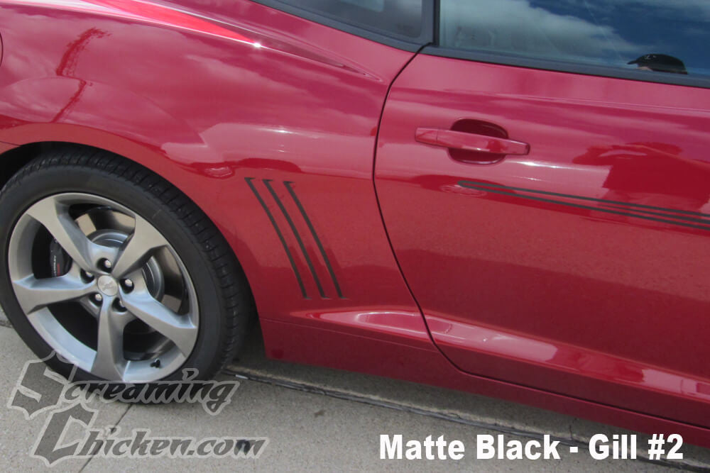 2010-15 Camaro Gills- type 2 matte black 2