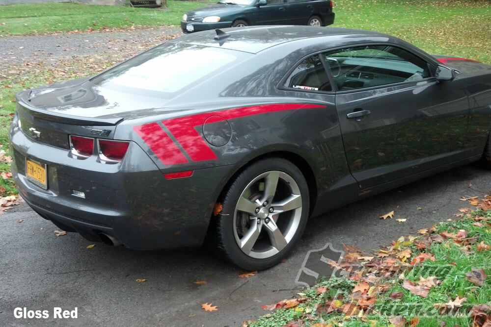 2010-15 Camaro COPO Style Quarter Stripes- gloss red