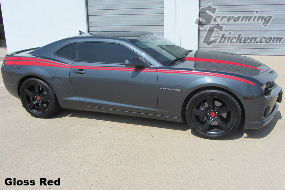 2010-15 Camaro Dual Side Spears- gloss red 2