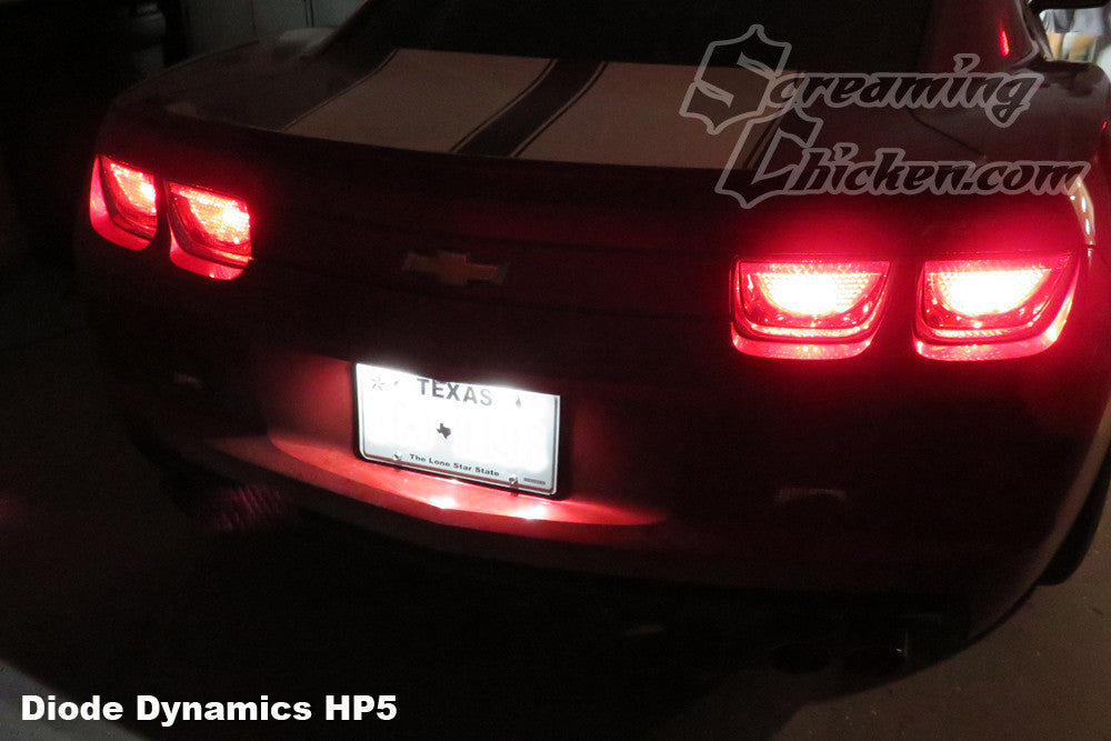 2010-15 Camaro LED License Plate Light Bulbs- illuminated 1