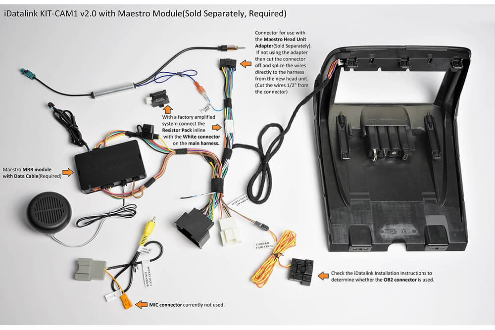 2010-15 Camaro iDatalink KIT-CAM1 Dash and Wiring Kit