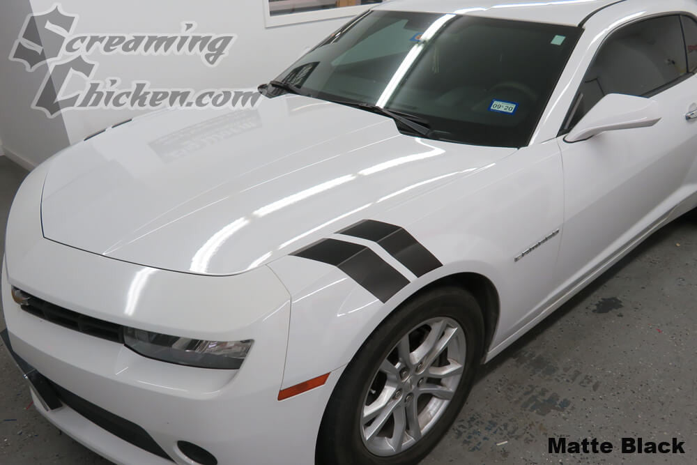 2010-15 Camaro Hash Mark Stripes- matte black 3