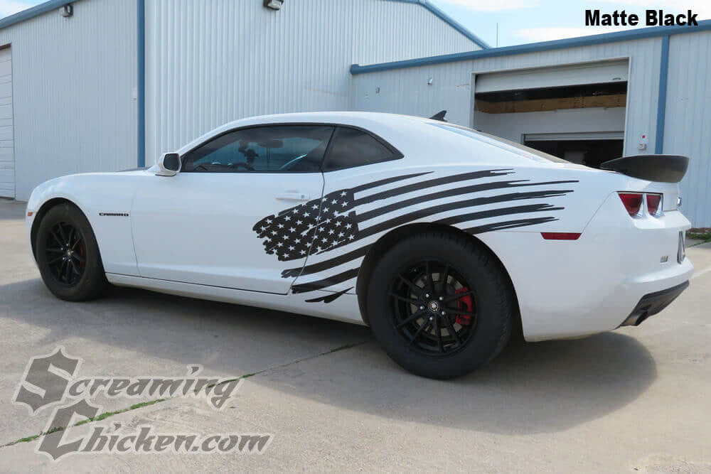 2010-15 Camaro Stars & Stripes Side Stripe- matte black 3