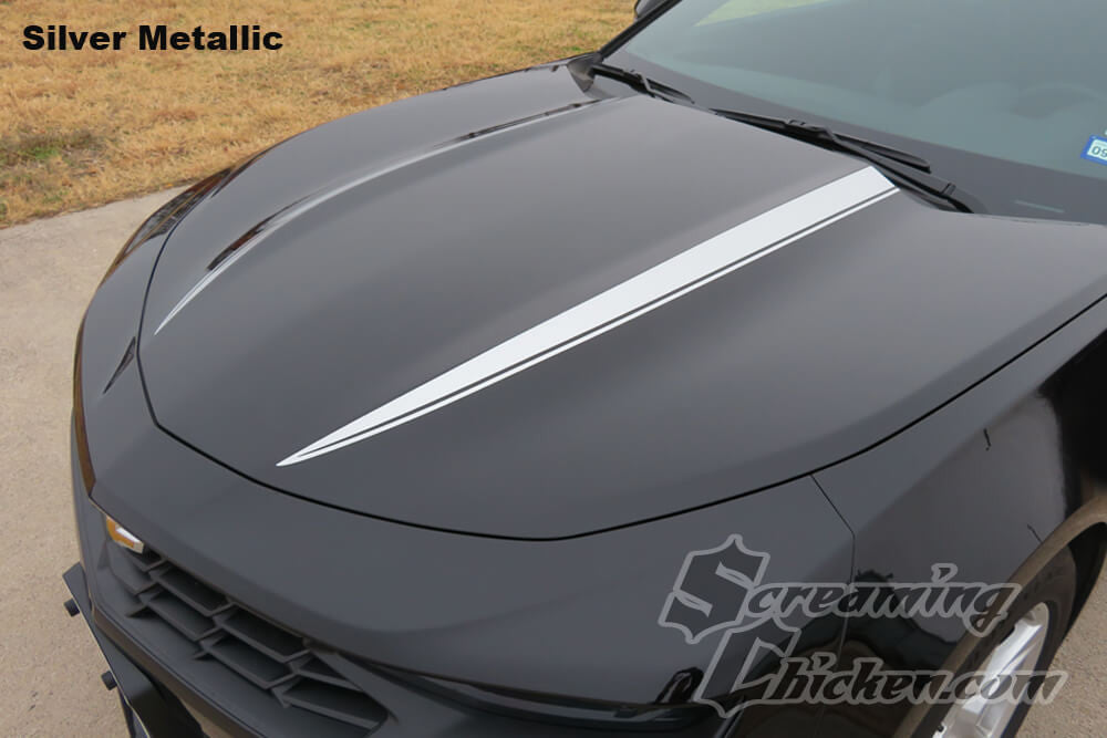 2019-23 Camaro Hood Spears- silver metallic