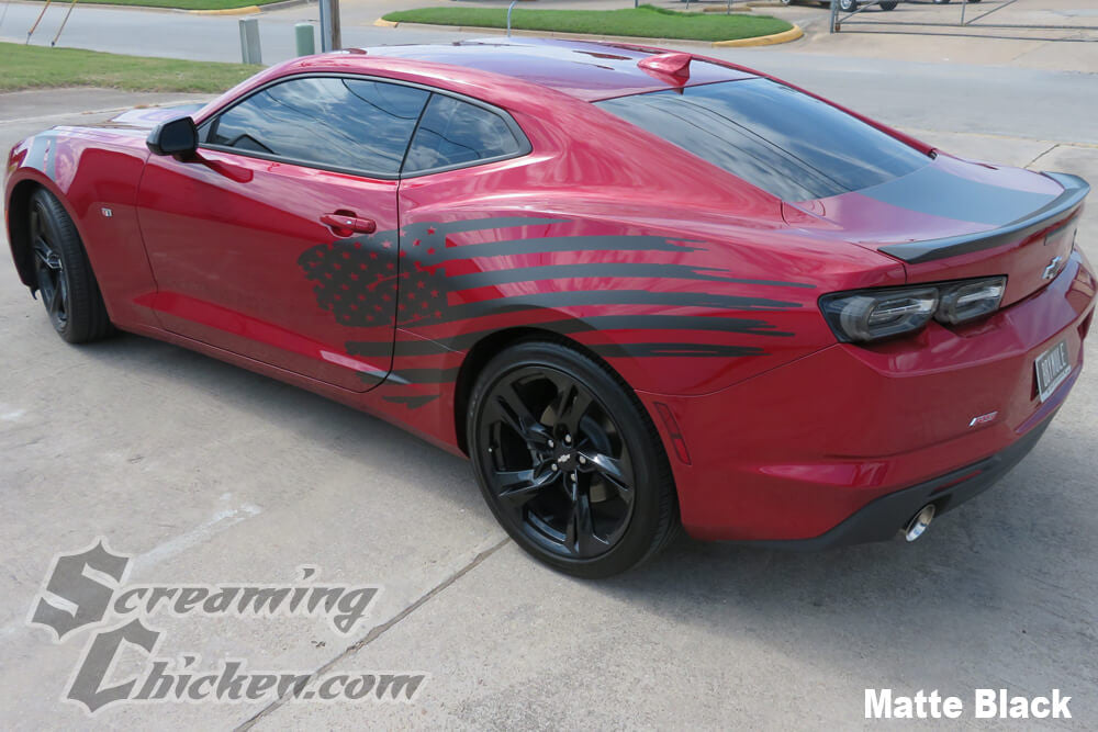 2016-24 Camaro Stars & Stripes Side Stripe- matte black