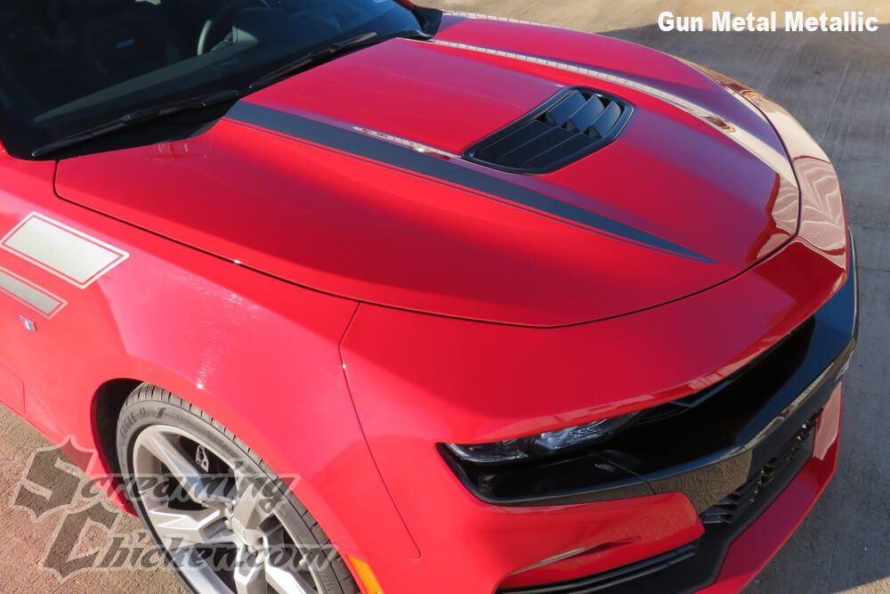 2019-23 Camaro Hood Spears- gun metal metallic