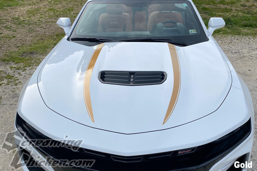 2019-23 Camaro Hood Spears- gold