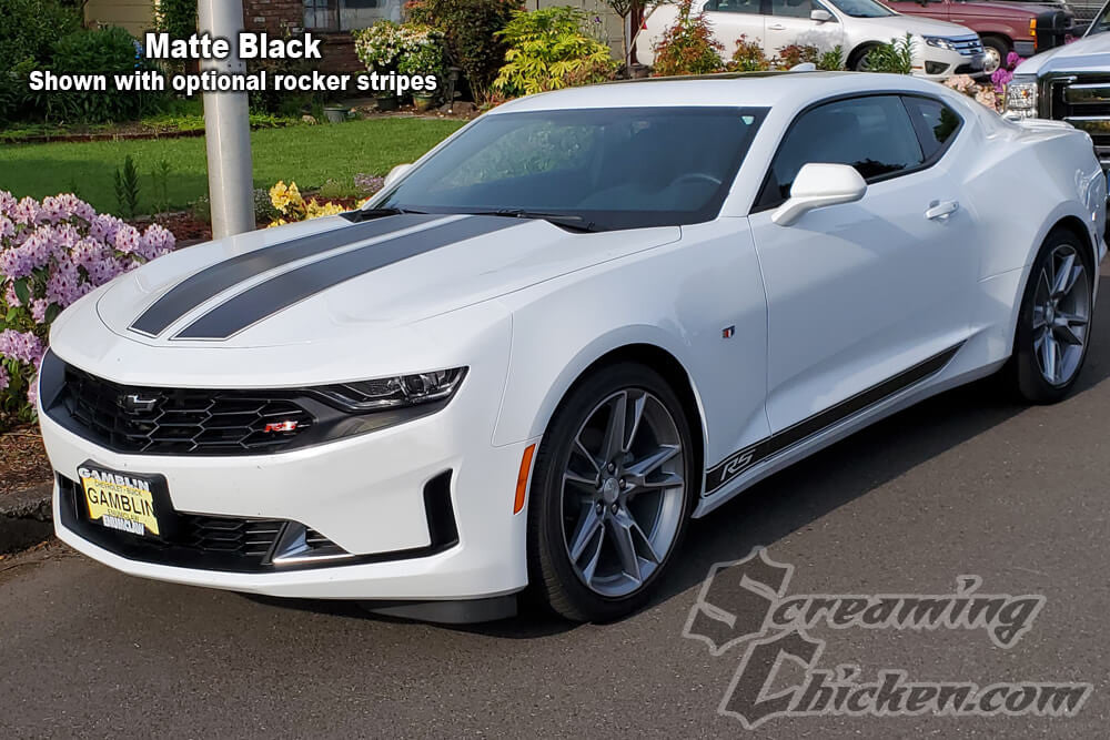 2019-23 Camaro Pinstripe Rally Stripes- w/ optional rocker stripes