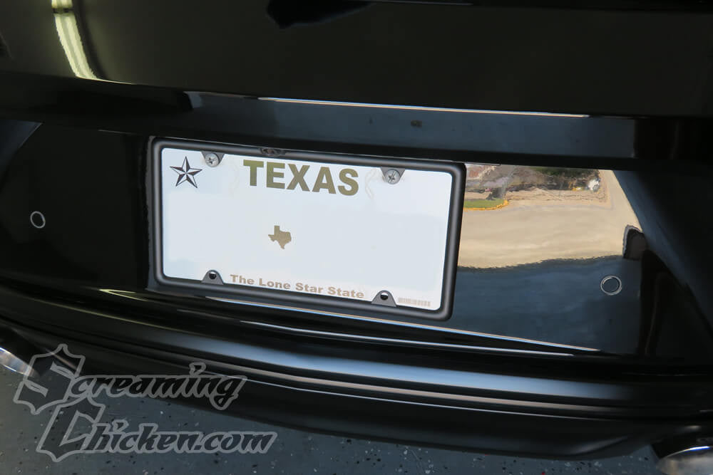 2010-23 Camaro Black Slim License Plate Frame - installed