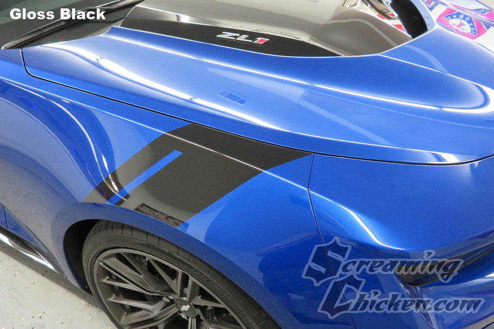 2016-23 Camaro Gen6 Hash Mark Stripes - gloss black