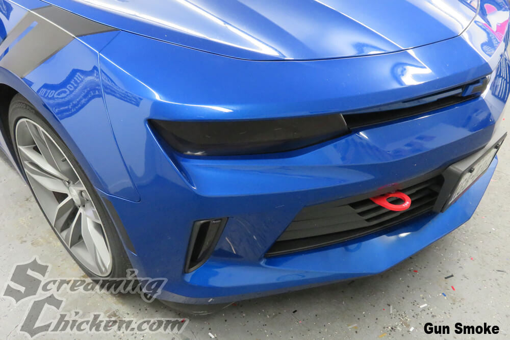 2016-18 Camaro Headlight Overlays- gun smoke