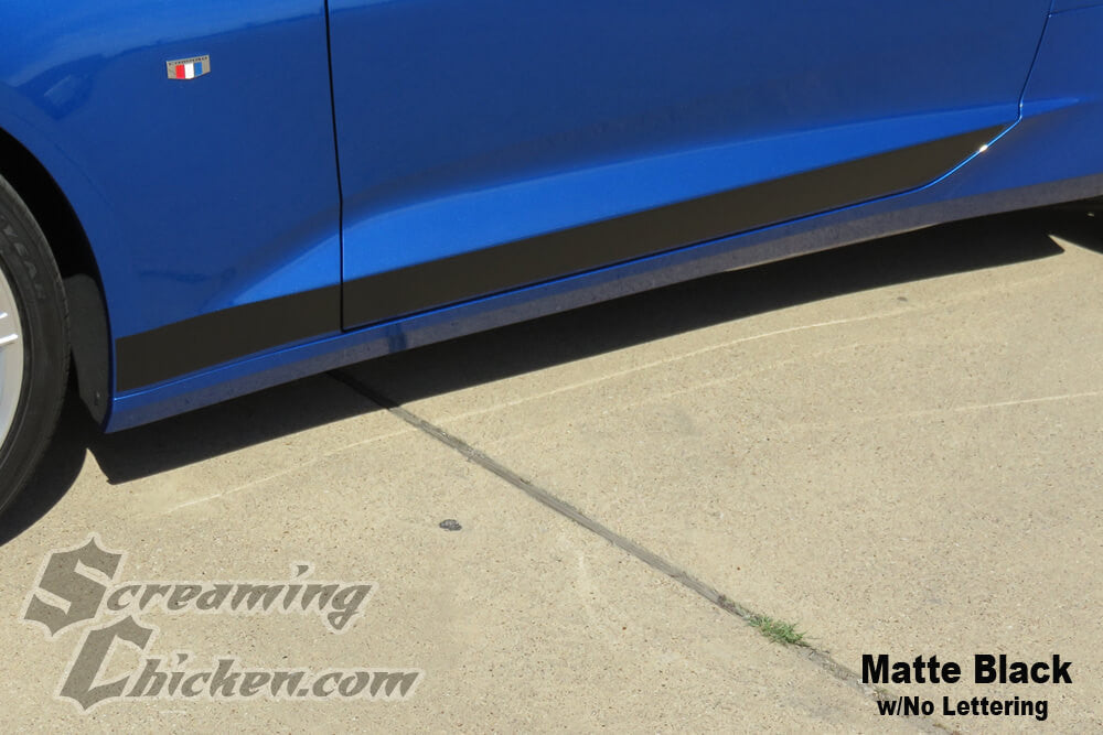 2016-23 Camaro Solid Rocker Stripe- matte black 3