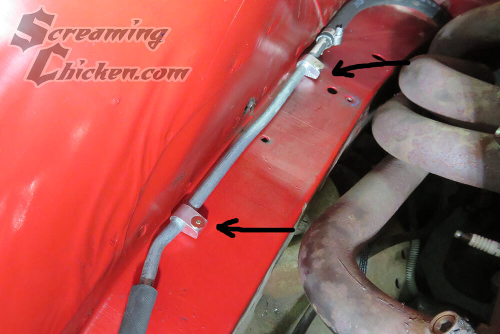 2pc Aluminum Line Clamps - 4 pack- installed