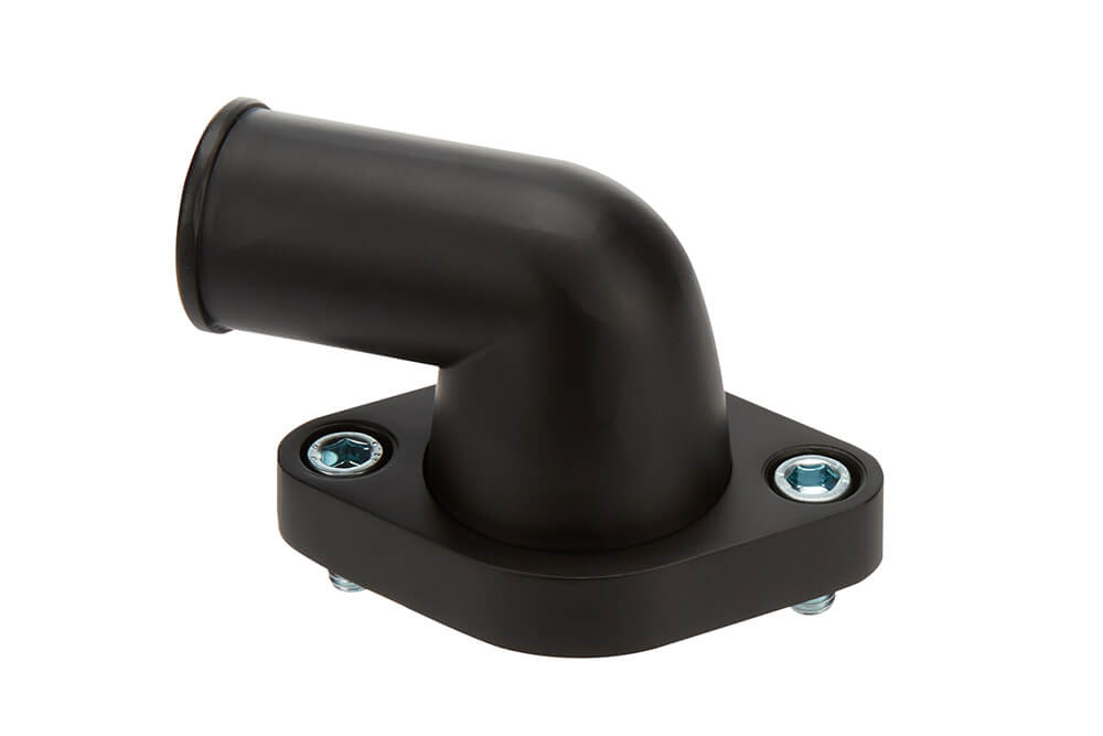 1967-92 Camaro/Firebird SBC Swivel Water Neck 90 Degree (Matte Black)