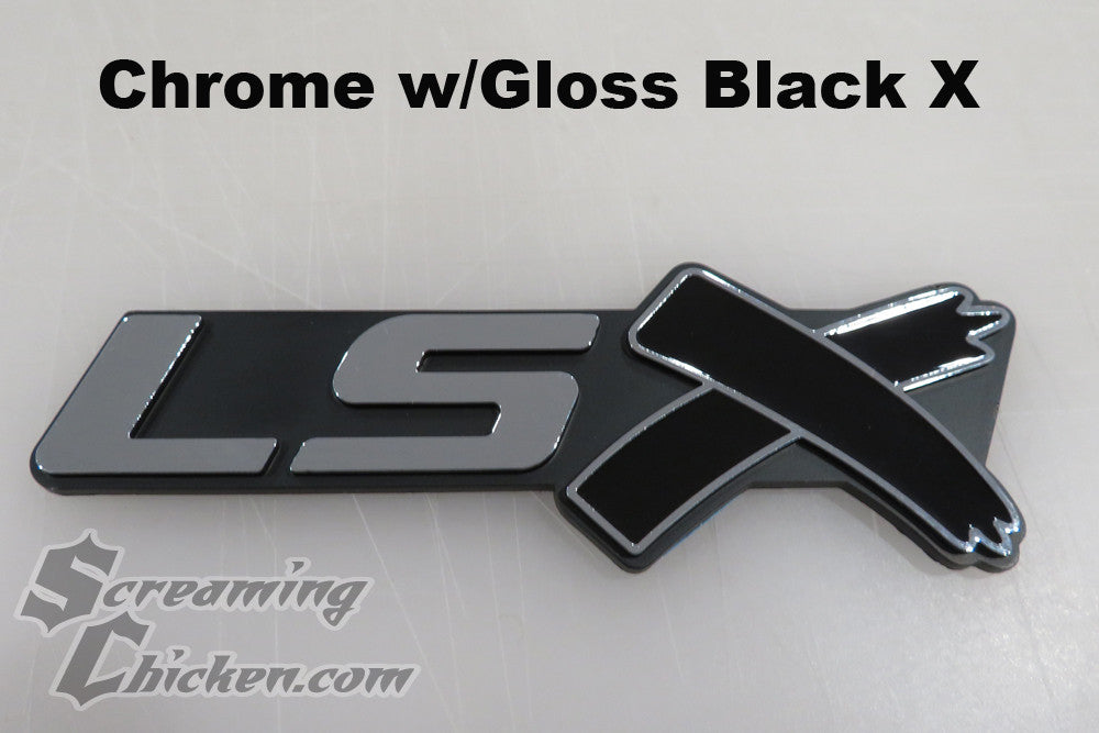 LSX Emblems- chrome w/ black x