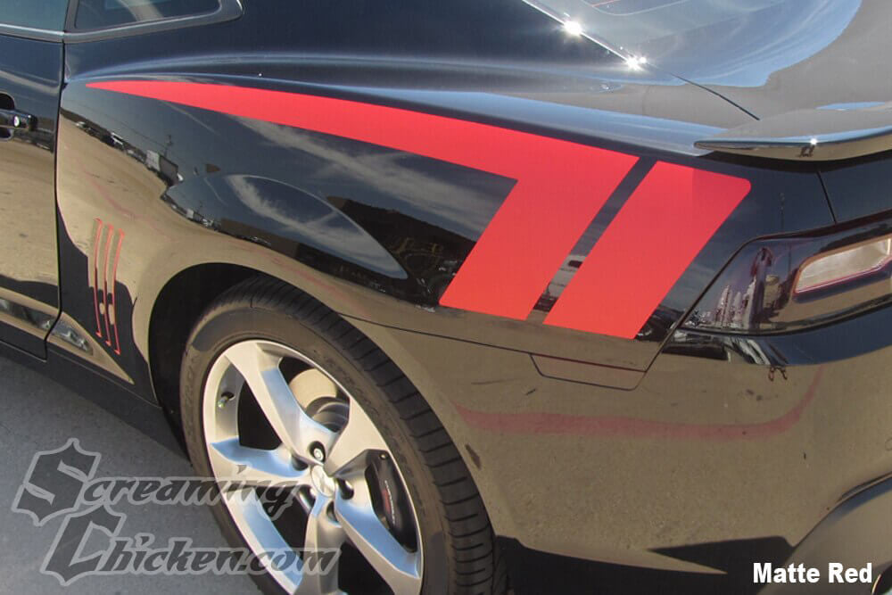 2010-15 Camaro COPO Style Quarter Stripes- matte red