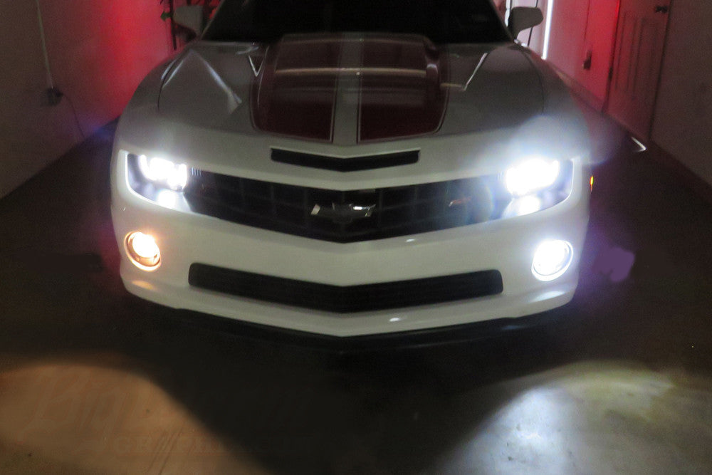 2010-2013 Chevy Camaro Smoked Vinyl Overlay Kit – Headlight, Fog Light & Front Marker Light Blackout