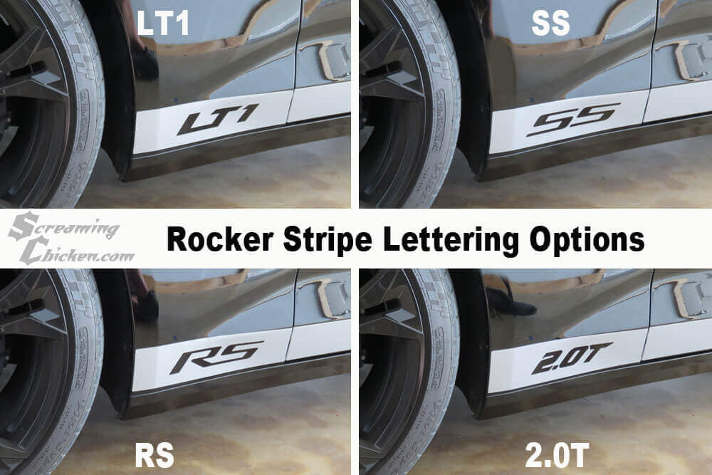 2016-23 Camaro Pinstripe Rocker Stripe- lettering options