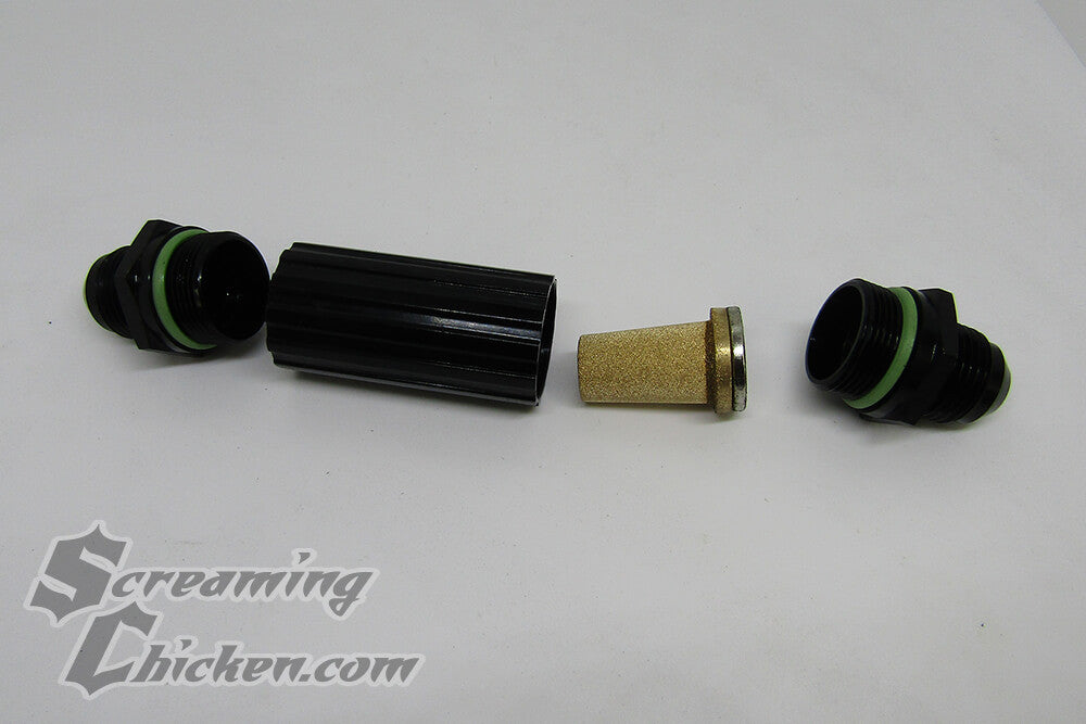 FLF Carburetor Fuel Filter - 30 Micron (AN fittings)