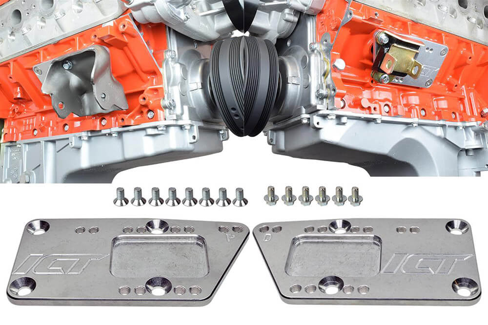 1973-81 Camaro/Firebird ICT Billet Adjustable SBC to LS Motor Mount Adapters