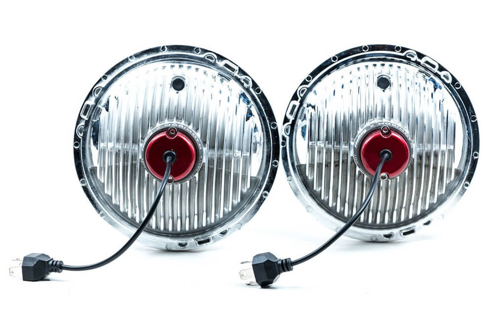 1970-76 Firebird Holley Retrobright Headlights - uninstalled rear view