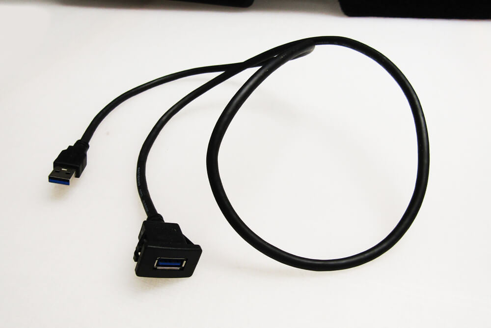 Square Flush Mount Single Port USB 3.0 Cable