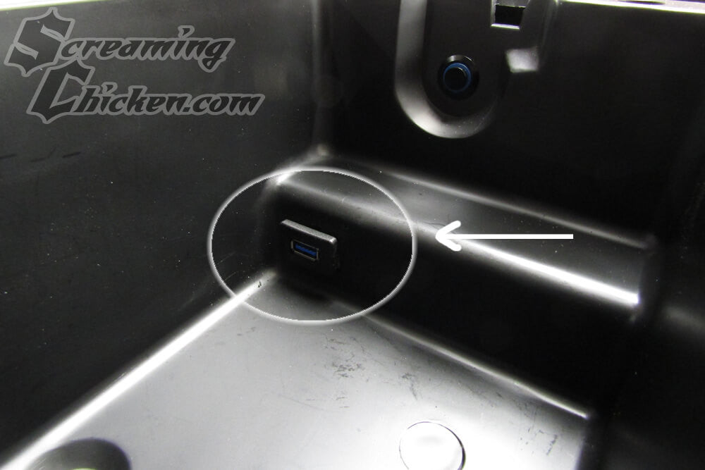 Square Flush Mount Single Port USB 3.0 Cable- installed