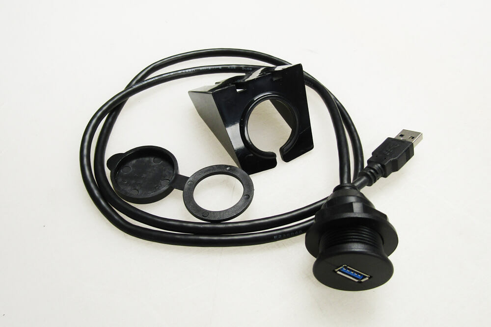 Round Flush Mount Single Port USB 3.0 Cable