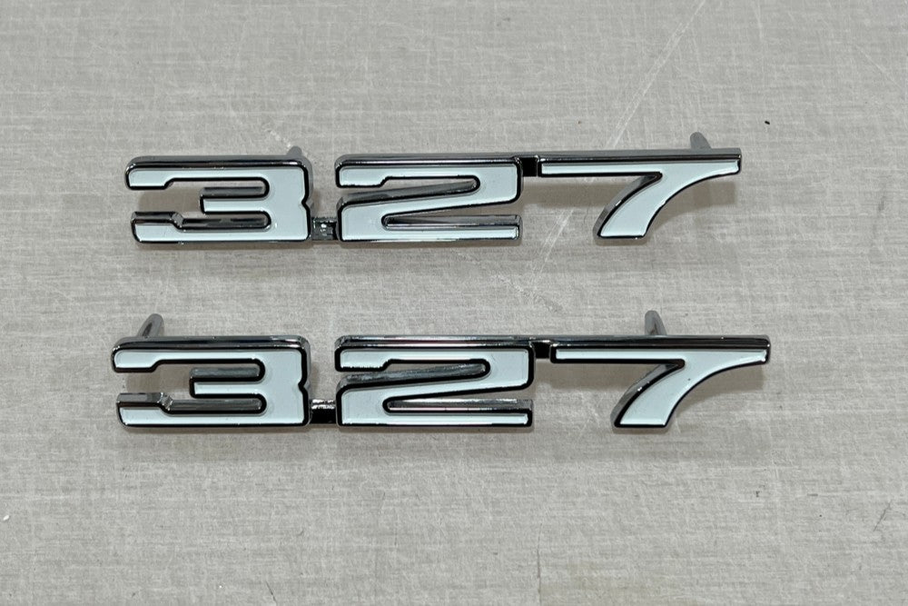 1968 Camaro 327 Front Fender Emblems (Pair)