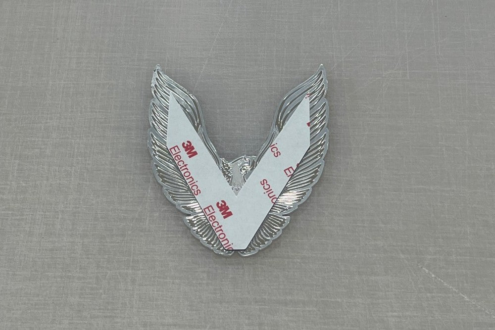 1979-81 Firebird Fuel Filler Door Emblem Silver – Screaming Chicken