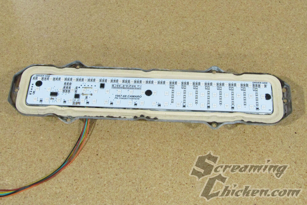 1967-68 Camaro Non-RS Digi-Tails LED Tail Light Panels - panel rear view