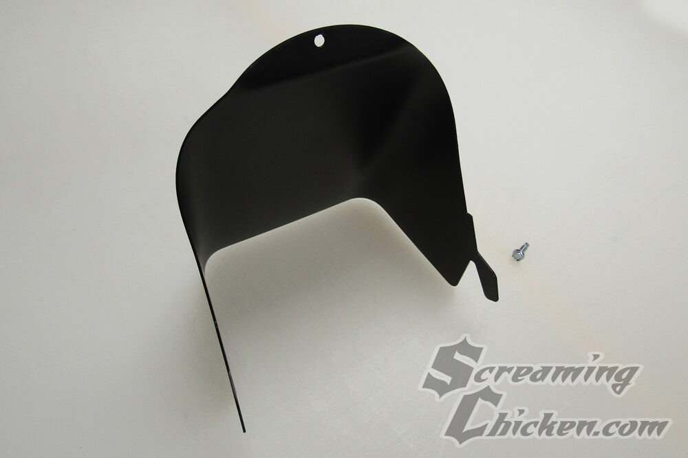 1967-68 Camaro/Firebird Gas Tank Metal Filler Neck Cover- uninstalled