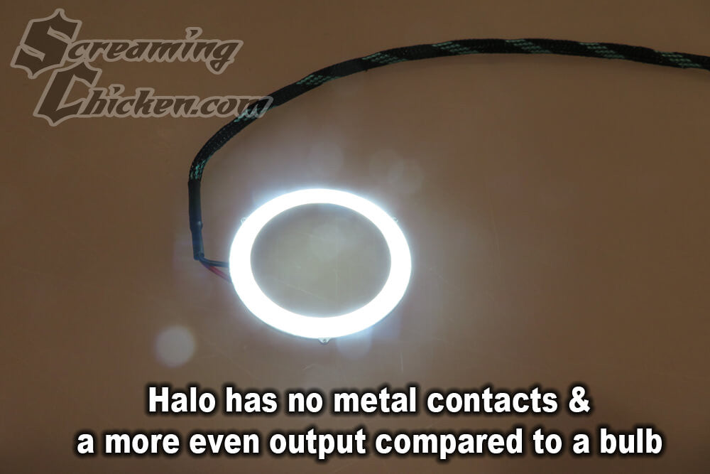 1967 Camaro Halo Parking Lights- uninstalled illuminated halo