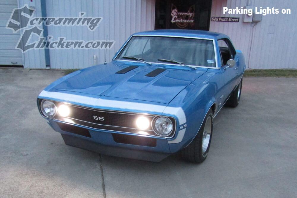 1967 Camaro Halo Parking Lights- parking lights illuminated