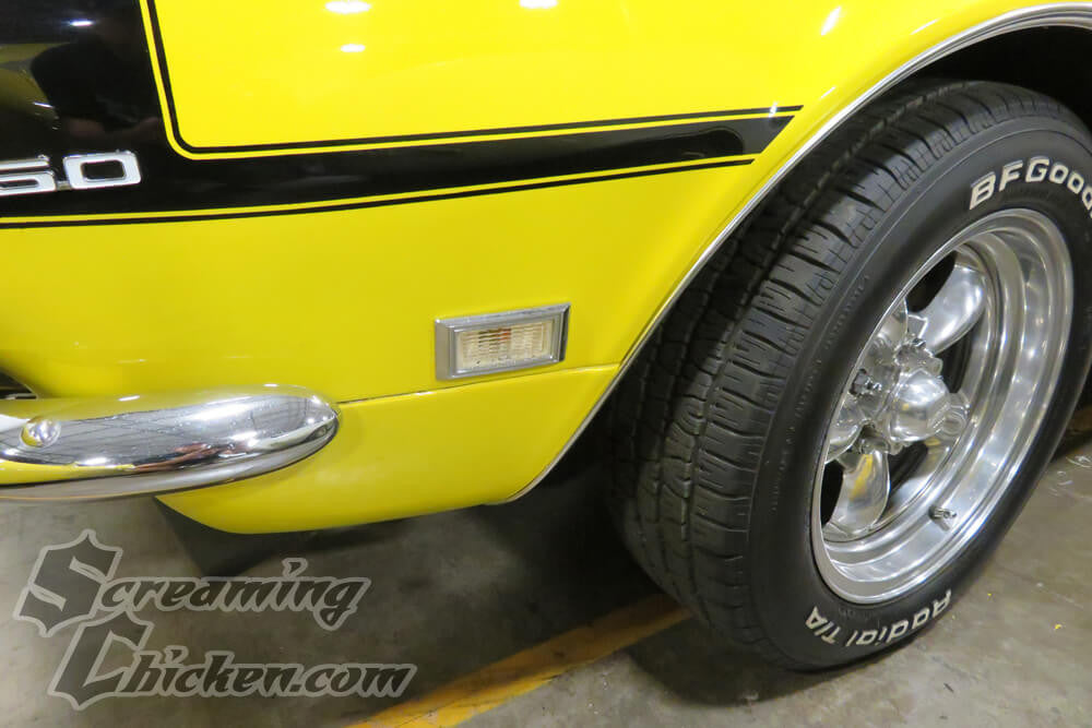 1968 Camaro Side Marker Complete Kit- front side markers installed
